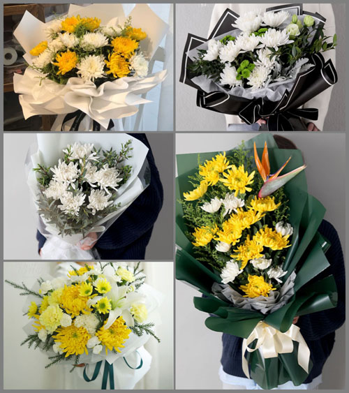 山东济宁邹城市香城镇西羊皮村白事花束代送